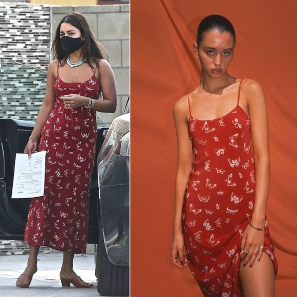 REALISATION PAR THE CAMERON RED BUTTERFLY DRESS